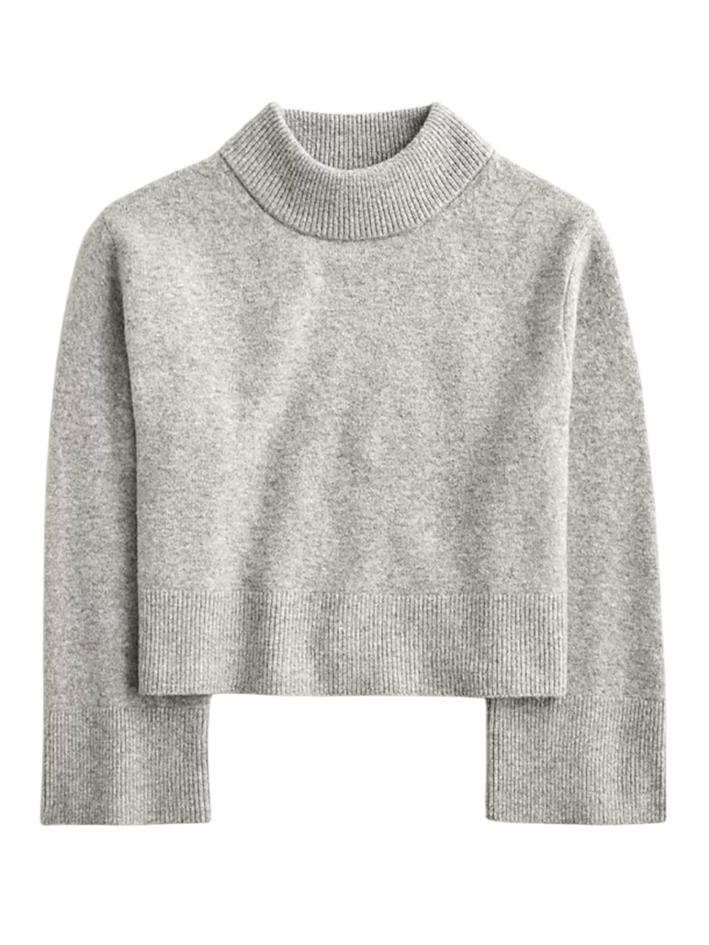 J. Crew Chunky Crewneck Sweater Supersoft Yarn Size Medium Grey Cropped Wool